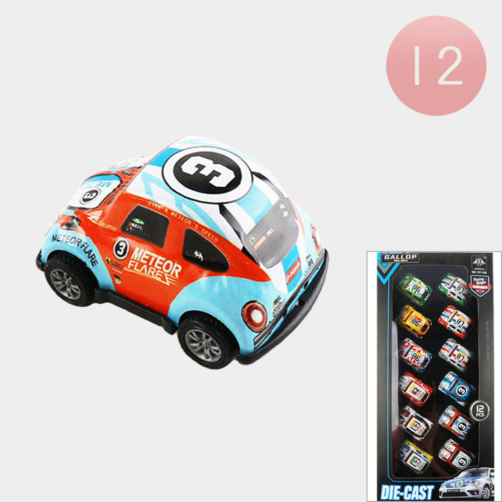 Madeline Love Assorted 12PCS - Racing Car Pull Back Function Kids Toys
