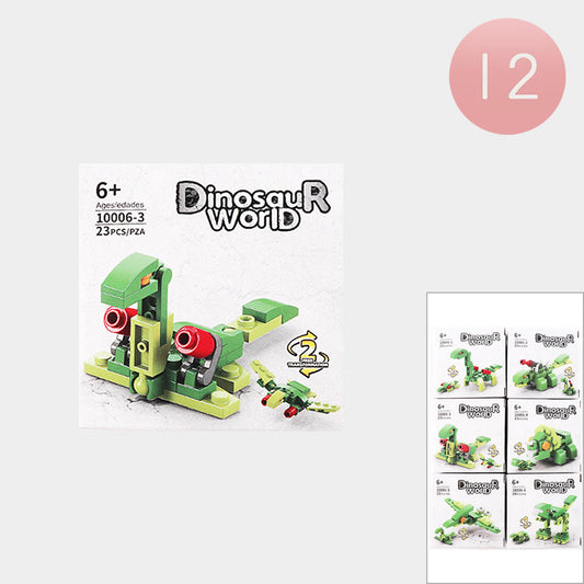 Madeline Love Assorted 12PCS - Kids Dinosaur World Building Block Toy Sets