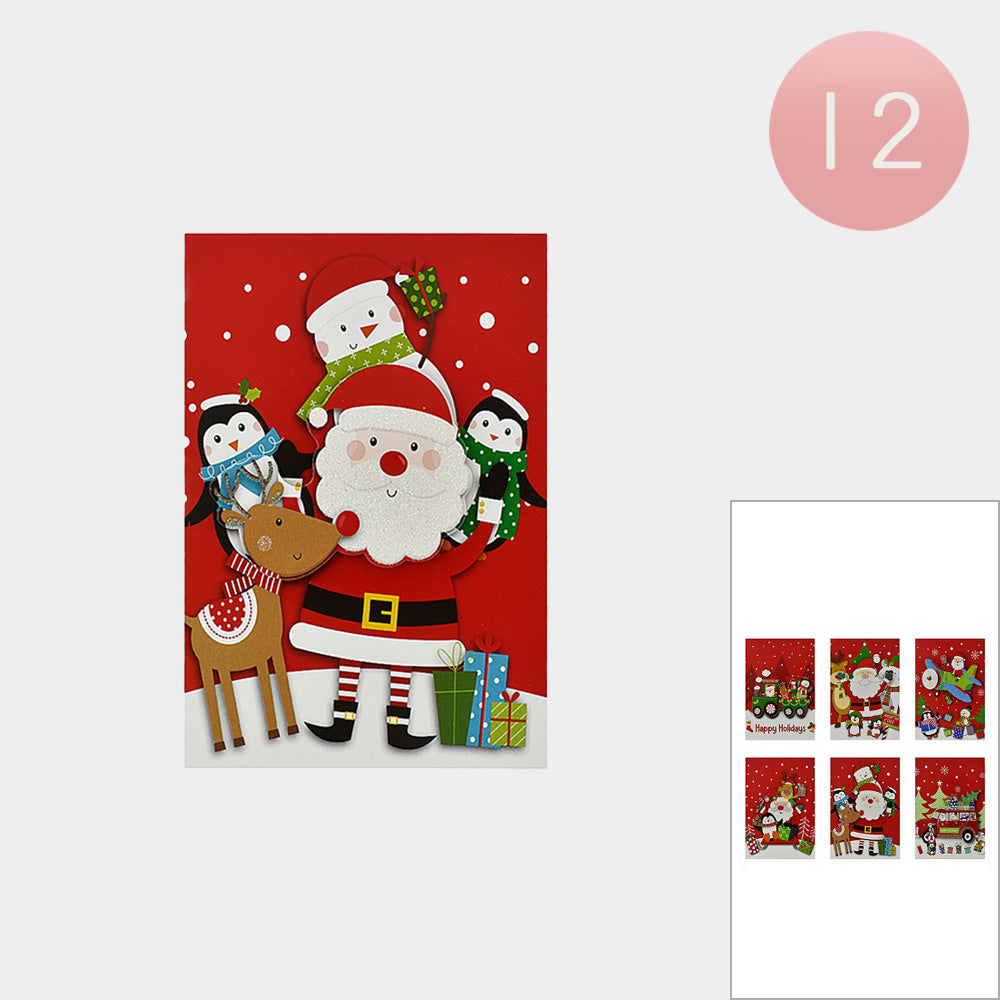 Madeline Love Assorted 12PCS - Holiday Christmas Greeting Card Set - Jewelry