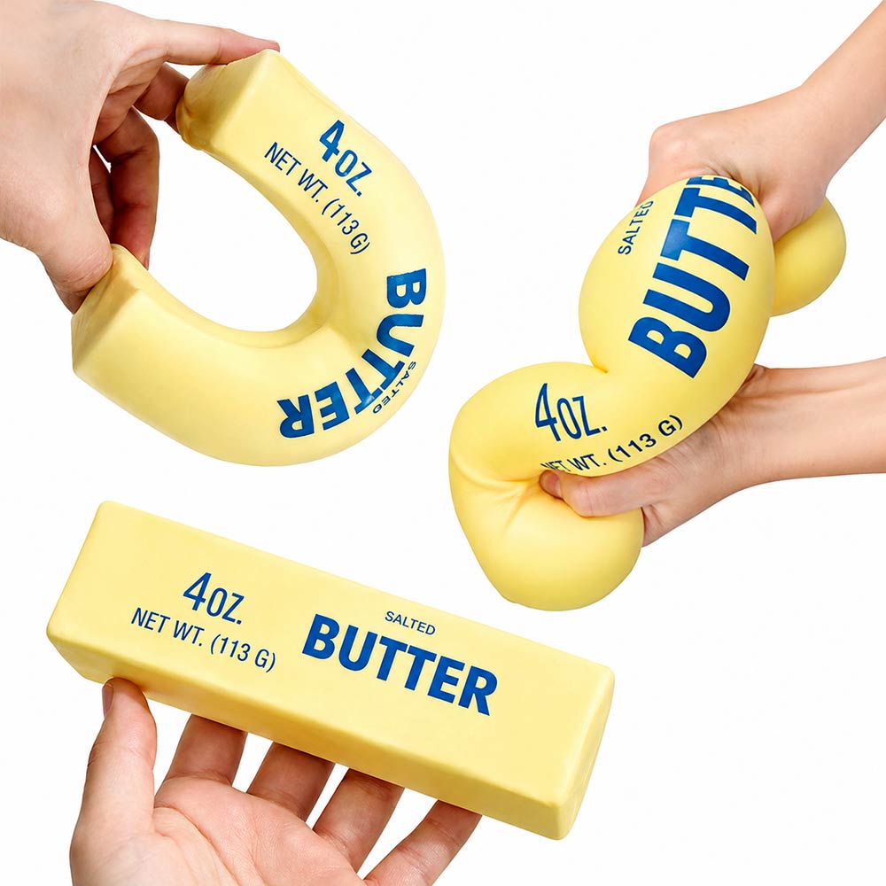 Madeline Love Butter Stick Shape Squeeze Squishy Stress Relief Toy