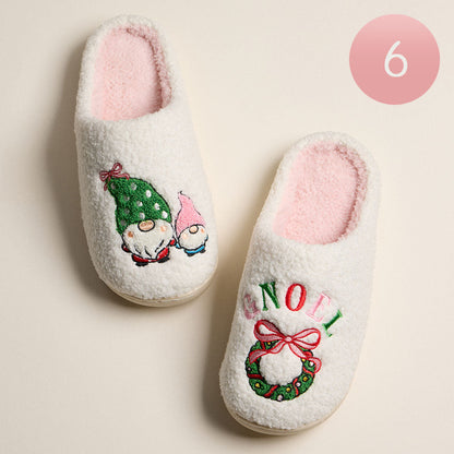 Madeline Love Ivory 6Pairs - Gnome Noel Indoor Slippers - Hair Accessories