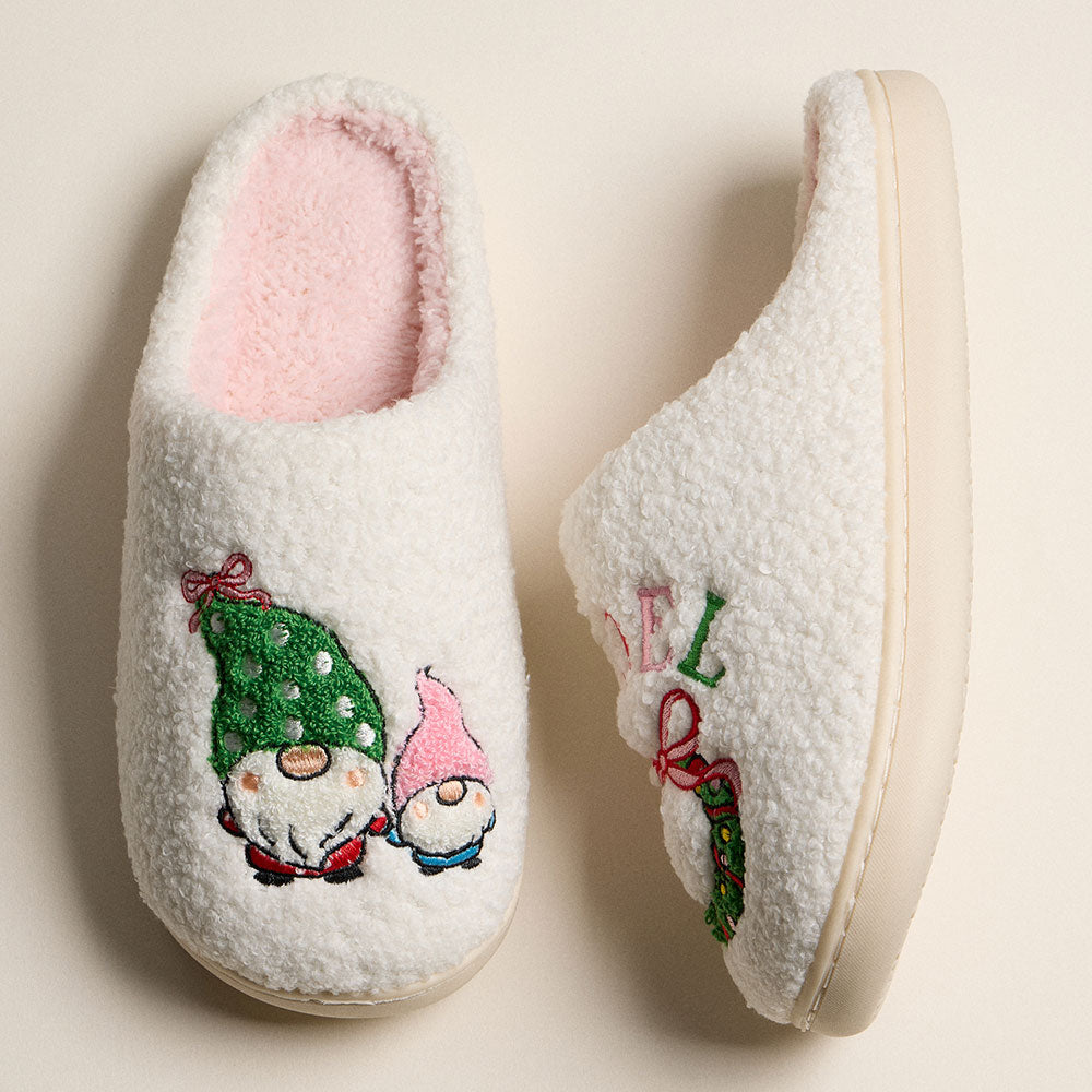 Madeline Love Ivory 6Pairs - Gnome Noel Indoor Slippers - Hair Accessories - extra