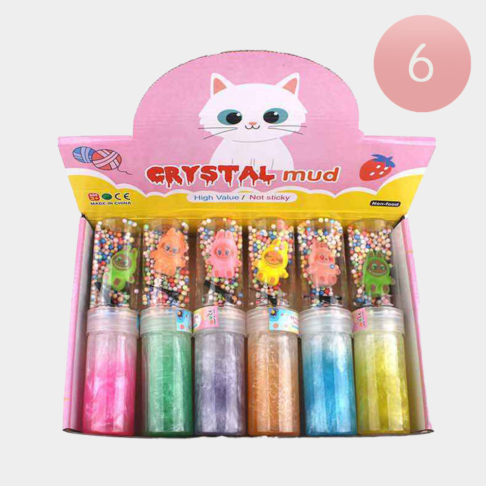 Madeline Love Assorted 6PCS - Monster Bunny Slime Tube Assorted Crystal Mud Toy - Kids
