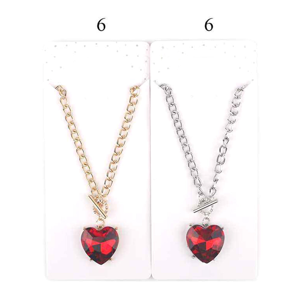 12PCS - Heart Stone Pendant Toggle Necklaces Jewelry Set is a must-have for any jewelry lover. With a variety of vibrant colors and sturdy toggle closures, these necklaces are perfect for adding a touch of elegance to any outfit. Made with high-quality materials, these necklaces are sure to last for years to come.