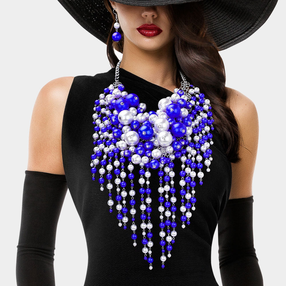 Royal Blue, White