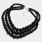 Madeline Love Black Pearl Layered Chunky Necklace - Necklaces - desc