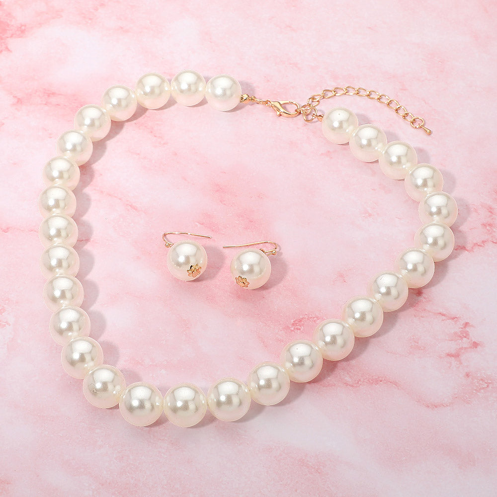 Madeline Love Cream Classic Pearl Beaded Necklace - Necklaces