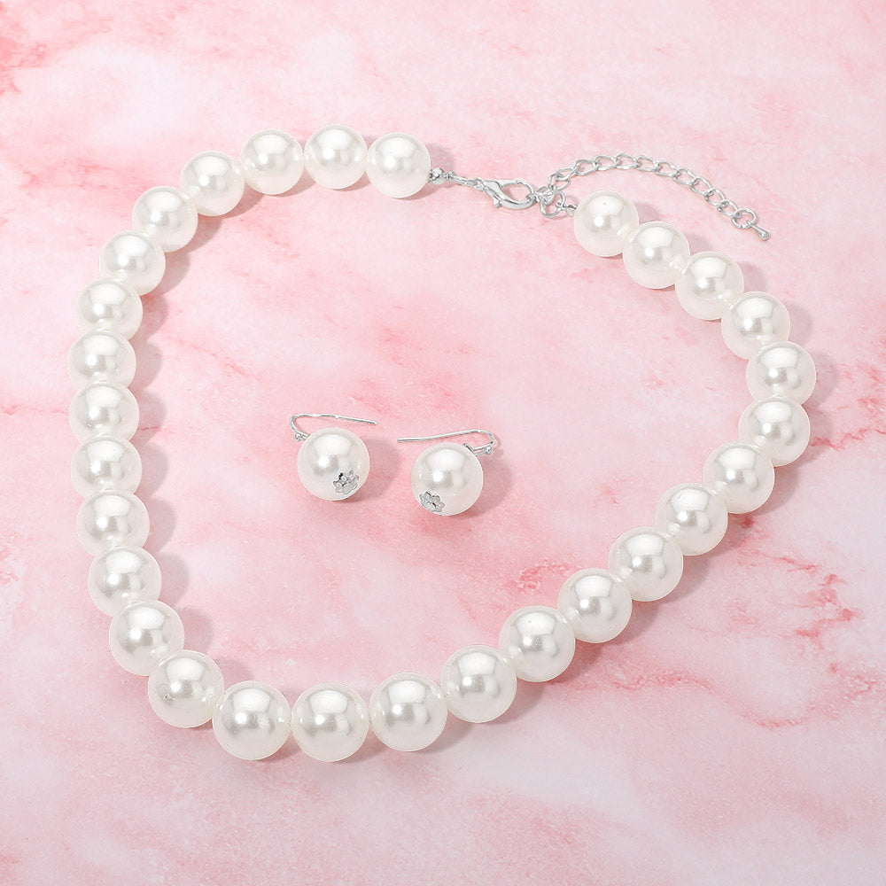Madeline Love White Classic Pearl Beaded Necklace - Necklaces