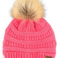 New_Lavender Pom Pom Knit Beanie, crafted from 100% soft acrylic for all-day comfort. The ribbed knit design adds texture and durability, while the signature pom pom on top brings a playful touch to any winter outfit. One size fits most, making it the perfect accessory for everyone. Ideal for cold weather adventures or casual everyday wear.