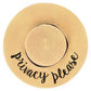 C.C Paper Brim Straw Hat With Lettering And Ribbon Band 100% Paper Straw