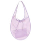 Purple Mesh Tote Bag is perfect for carrying all your essentials while also staying stylish. Made with durable and breathable mesh material, it is ideal for beach trips, picnics, and outdoor activities. Its lightweight design and spacious interior make it a must-have accessory for any adventure.