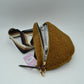 Textured Teddy Fleece Belt Bag with Adjustable Wide Strap - Pink - Crossbody Bags