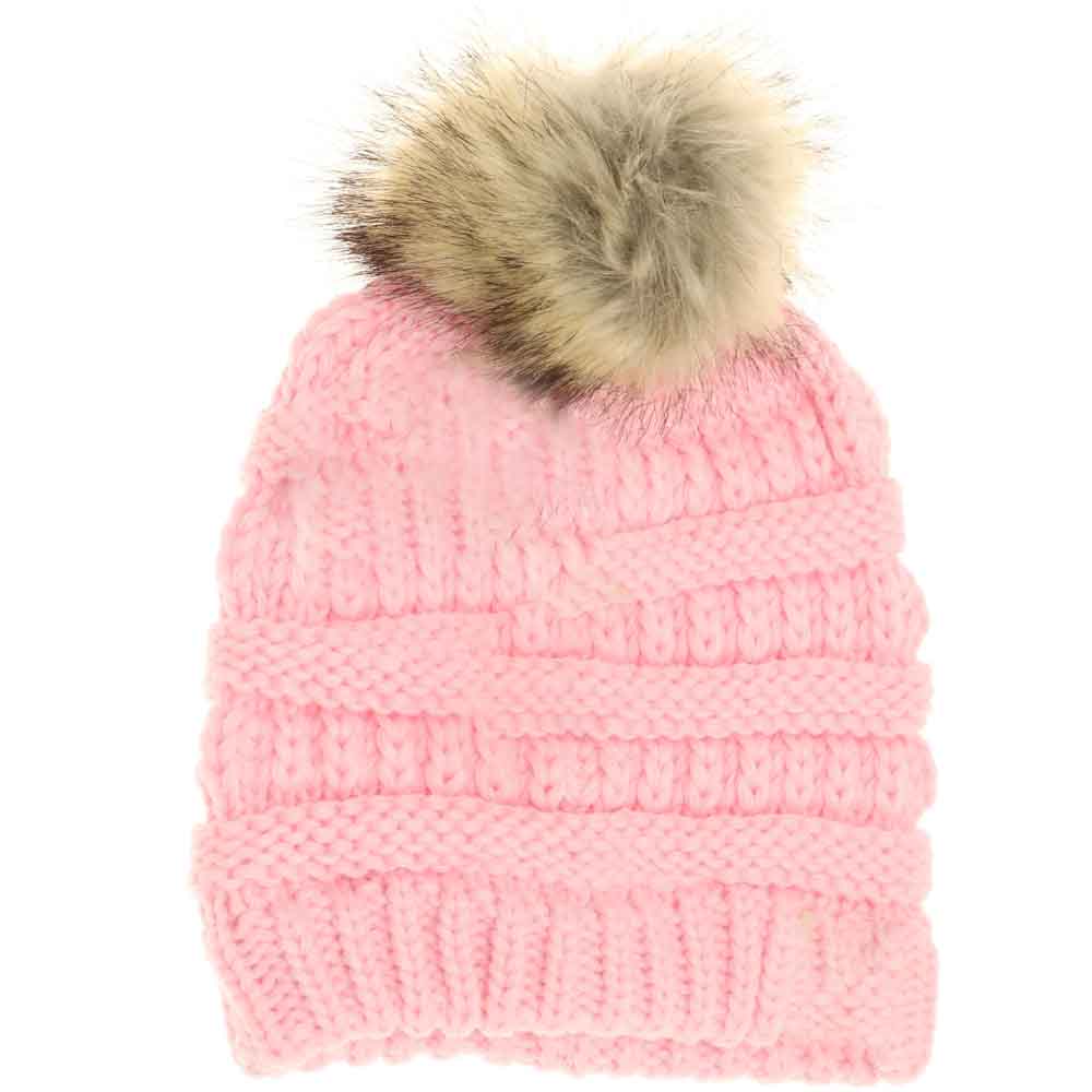 PalePink Baby Fur Pom CC Beanie combines cozy comfort with stylish design, featuring a soft, fluffy fur pompom that adds a playful touch. Crafted for delicate skin, its gentle fabric keeps little heads warm without irritation. Ideal for everyday wear, this beanie offers both functionality and charm to keep your baby snug during cooler weather. 