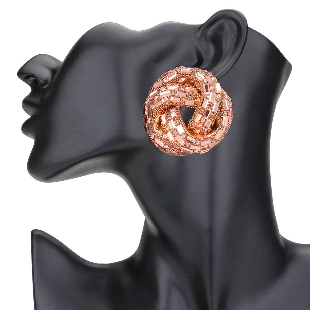 Peach Cylinder Stone Embellished Round Post Earrings. Elegance becomes you in these lightweight and playful, shiny glamorous Stone post earrings, the perfect sparkling accessory to add some sophisticated fun to your next social event. Coordinate these round post earrings with any ensemble from business casual to wear, they will dangle on your earlobes & bring a smile to those who look at you.
