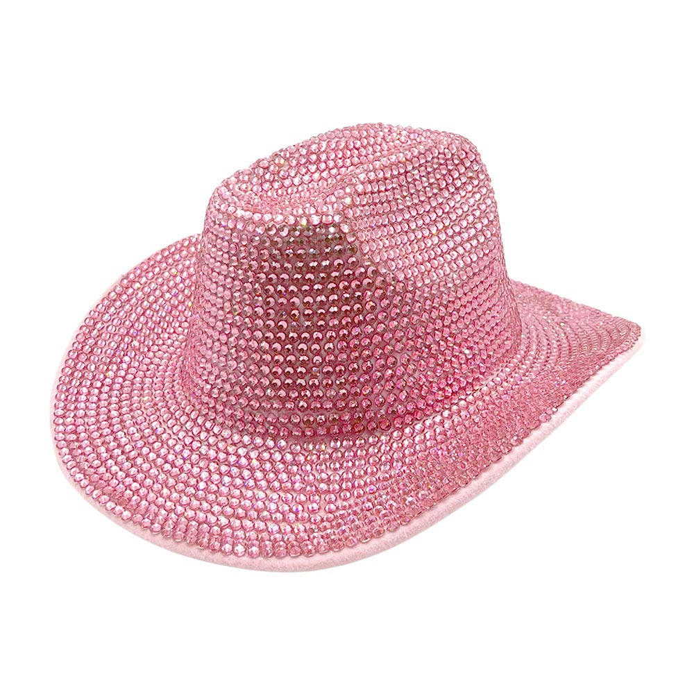 Pink Bling Studded Fedora Hat is the perfect accessory for adding a touch of glamour to any outfit. With its stunning studded design, this hat is sure to make a statement. Made with high-quality materials, it offers both style and durability. Elevate your fashion game with this must-have piece.