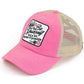 Pink C.C BE YOURSELF PATCH CRISS CROSS PONY CAP is both stylish and practical. With a unique criss-cross design and a "Be Yourself" patch, this cap is perfect for any fashion-forward individual. The pony cap style also allows for comfortable and convenient wear. Express yourself with this versatile and trendy accessory.