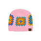 Pink C.C Multi Color Crochet Beanie, is the perfect accessory, featuring a unique multi-color design, lightweight construction, and an adjustable fit. The soft crochet accent adds a delightful touch of fun to any outfit. Awesome winter gift accessory for birthdays, Christmas, holidays, and anniversaries, to your friends.