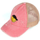 Pink C.C SMILE CRISS-CROSS PONY CAP is a versatile and stylish accessory. Made with high-quality materials and a unique criss-cross design, it offers a secure and comfortable fit. Perfect for any season, this cap adds a touch of fashion to any outfit.