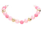 Pink Chunky Glass Metal Ball Beaded Necklace is a stunning addition to any outfit. The chunky glass and metal balls provide a bold and eye-catching look, while the beaded design adds a touch of elegance. Made with high-quality materials, this necklace is both durable and stylish. Elevate your style with this statement piece.