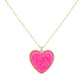 Pink Druzy Heart Pendant Necklace, this is a stunning accessory that adds a touch of sparkle to any outfit. The druzy heart pendant is beautifully crafted and catches the light for a mesmerizing effect. With its unique design and high-quality materials, this necklace is sure to make a statement and elevate your look.