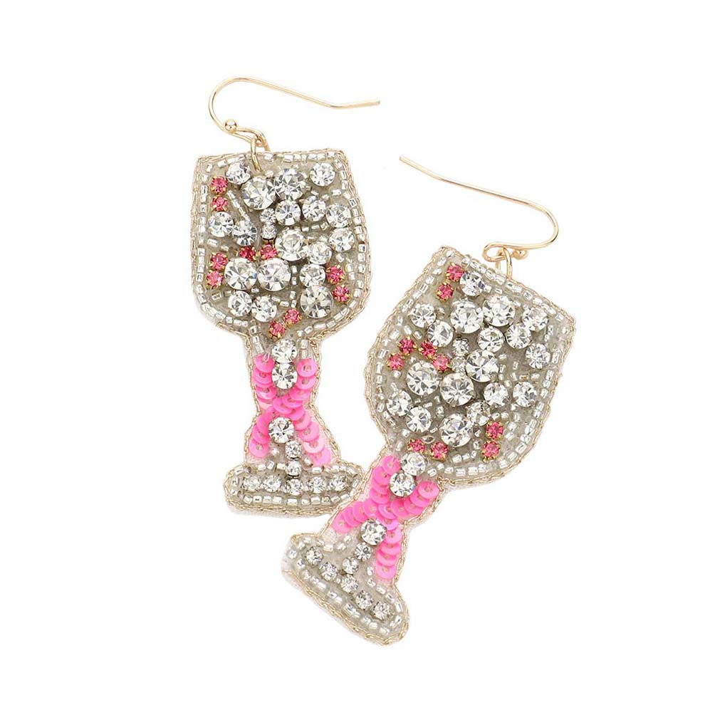 These special Sequin Pink Ribbon Pointed Stone Wine Earrings. They’re perfect for breast cancer survivors or warriors, adding a bit of sparkle and flair while also showing support for a great cause. Support cancer survivors and fighters everywhere with this fashionable accessory, gift them some hope.