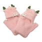 Add a playful touch to your winter style with these soft fuzzy gloves featuring adorable reindeer ear accents and a charming stitched detail. Warm, cozy, and fun, they make the perfect cold-weather essential for outdoor wear or a delightful holiday gift.