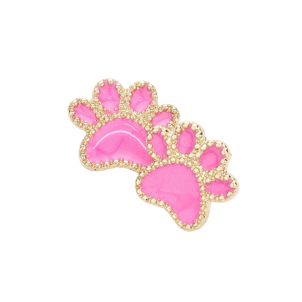 pink Glittered Paw Stud Earrings are an eye-catching and fun accessory, that adds a touch of sparkle and whimsy to any look. Crafted from the highest quality a stunning glittered finish. Perfect for anyone who appreciates a unique and fashionable look. Brilliant choice for a gift to pet lovers and animal lovers.