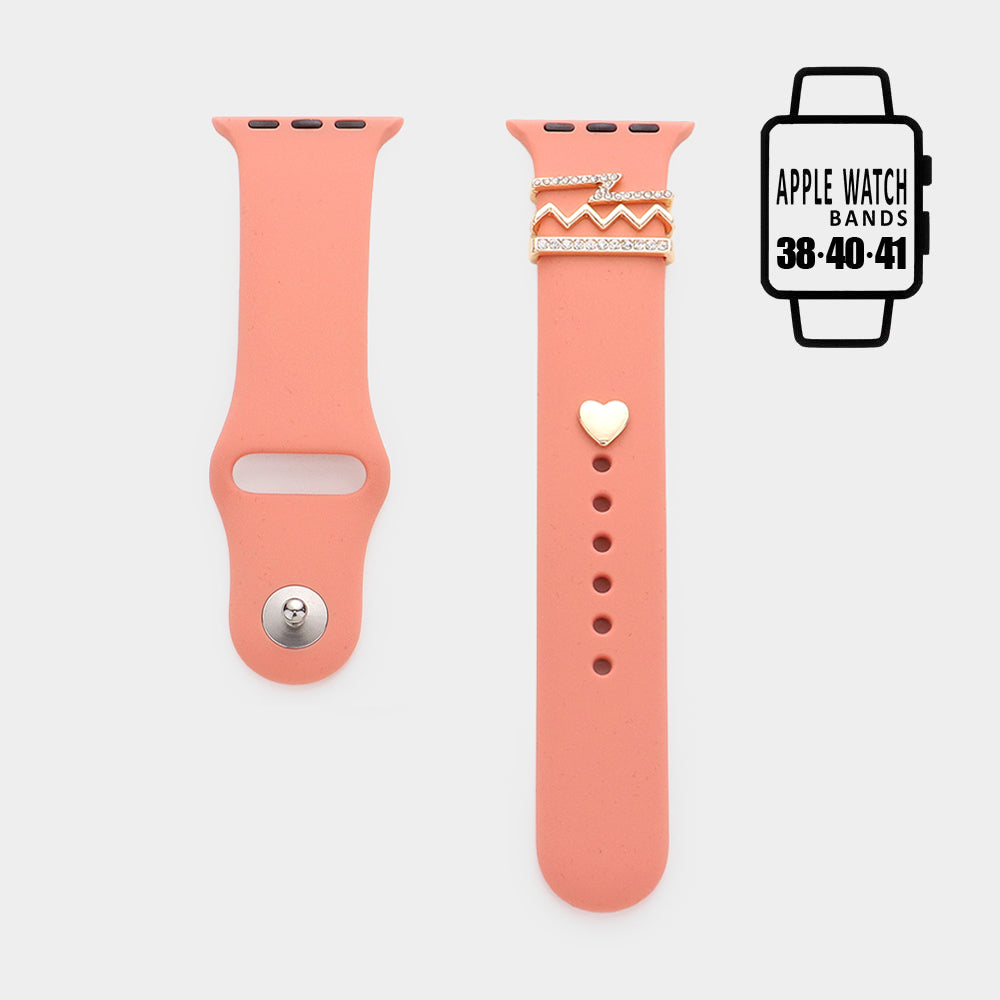 Pink Heart Pointed Apple Watch Silicone Band adds a touch of elegance and personality to your Apple Watch. The pointed design brings a unique and stylish element to your device. Made of durable silicone, it offers a comfortable and secure fit for all-day wear. Show off your individuality with this beautiful band.