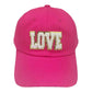 Pink Love Message Baseball Cap, this stylish cap is made from lightweight yet durable fabric for all-day comfort. Its adjustable closure ensures the perfect fit and the classic six-panel design with breathable eyelets keeps you feeling cool. Celebrate your love with this stylish cap!