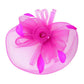 Pink Pearl Feather Mesh Flower Fascinator Headband, this accessory adds romance to any look. Made with delicate mesh and detailed with a feather flower and pearl accents, it is sure to become your go-to accessory for special occasions or any event. Perfect gift for birthdays, anniversaries, or any other significant day. 