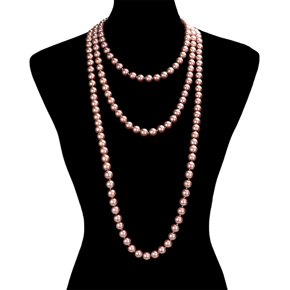 Pink Pearl Long Necklace, is the perfect marriage between timeless elegance and modern style. Handcrafted with pearls, this exquisite necklace is sure to become a staple in any jewelry wardrobe. Its contemporary design and luxurious materials make it a perfect choice for any occasion. Perfect occasional gift idea.