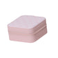 Pink  Pink Bow Pattern Portable Square Jewelry Box is perfect for storing and organising your precious jewellery. The elegant pink bow pattern adds a touch of style, making it a great addition to your dressing table or as a gift. Its compact size makes it ideal for travelling.