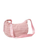 Pink Solid Nylon Sling Bag Crossbody Bag, is perfect to carry all your handy items with ease. This handbag features a top zipper closure for security that makes your life easier and trendier. This is the perfect gift idea for a birthday, holiday, Christmas, anniversary, Valentine's Day, etc.