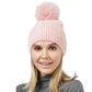 Pink Stone Embellished Chenille Pom Pom Beanie Hat, wear this beautiful beanie hat with any ensemble for the perfect finish before running out the door into the cool air. An awesome winter gift accessory and the perfect gift item for Birthdays, Christmas, Stocking stuffers, holidays, anniversaries, Valentine's Day, etc.