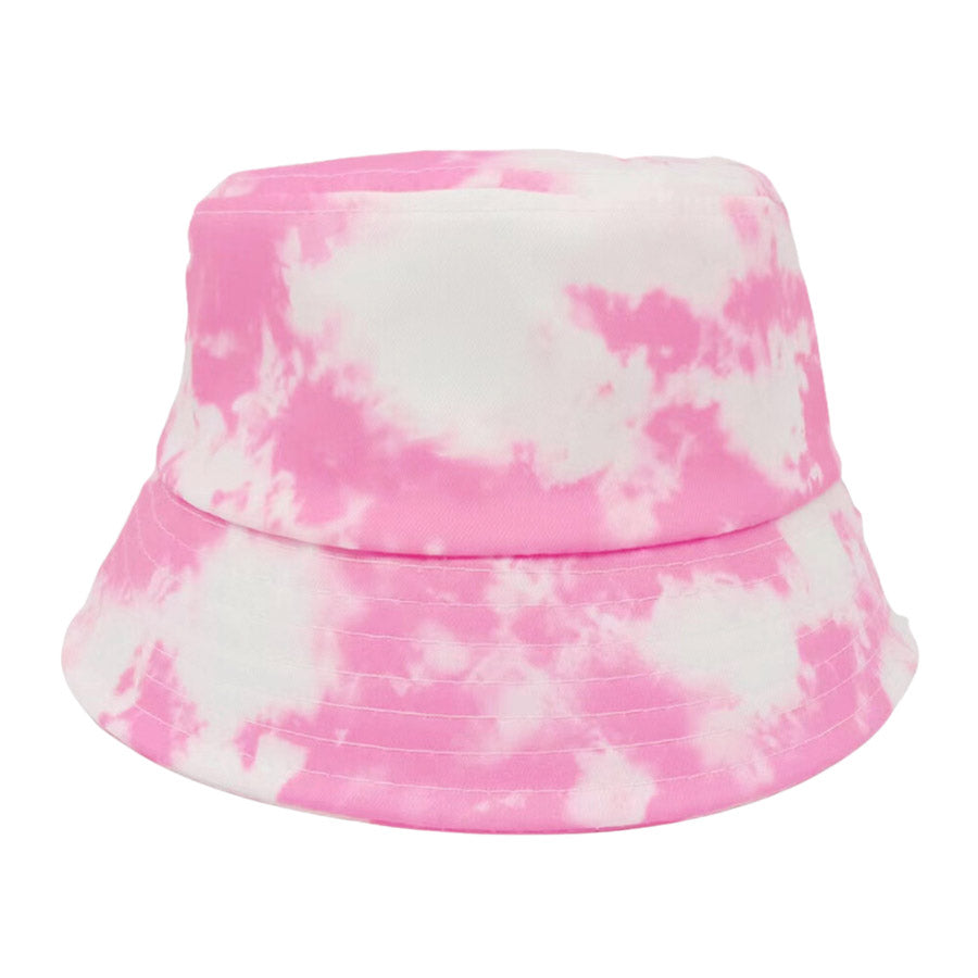 Summer Tie Dye Bucket Hat - Pink - Bucket Hats