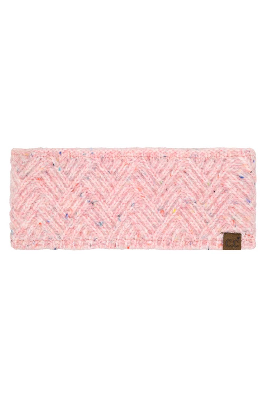 Pink Stay warm and stylish with this C.C Criss Cross Confetti Headwrap Winter Headband. Crafted from a premium blend of 66% recycled polyester, 24% acrylic, 5% wool, and 5% nylon, this headwrap offers cozy comfort while supporting sustainable fashion. The eye-catching criss cross confetti pattern adds a playful touch to any winter outfit. One size fits most, making it an easy grab-and-go accessory for chilly days.