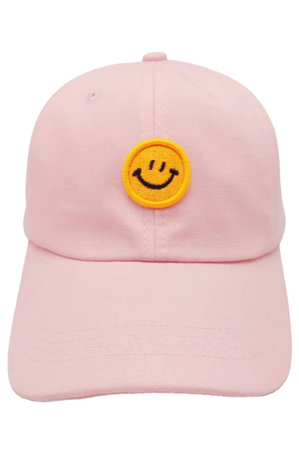 Pink Add a pop of positivity to your look with this Happy Face Patch Pastel Tone Baseball Cap, featuring soft, soothing colors and a cheerful embroidered smiley patch. Lightweight and easy to style, it’s perfect for casual days, outdoor fun, and adding a playful touch to everyday outfits.