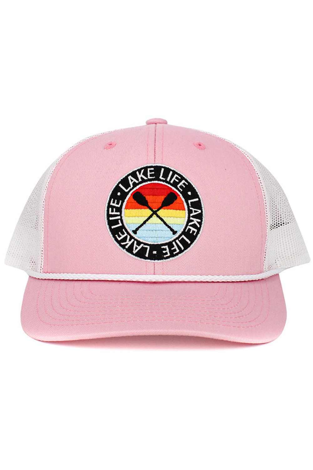 pink The LAKE LIFE mesh back baseball cap features a relaxed, outdoor-inspired design with breathable mesh panels to keep you cool and comfortable. Perfect for sunny days by the water, it offers an adjustable fit and effortless laid-back style for everyday wear.