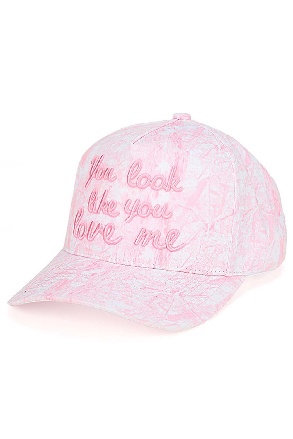 Pink Playful and bold, the C.C YOU LOOK LIKE YOU LOVE ME Trucker Hat adds instant personality to any casual outfit with its eye-catching slogan. Designed with a classic snap-back closure and breathable mesh back, it offers a comfortable, adjustable fit perfect for everyday wear.