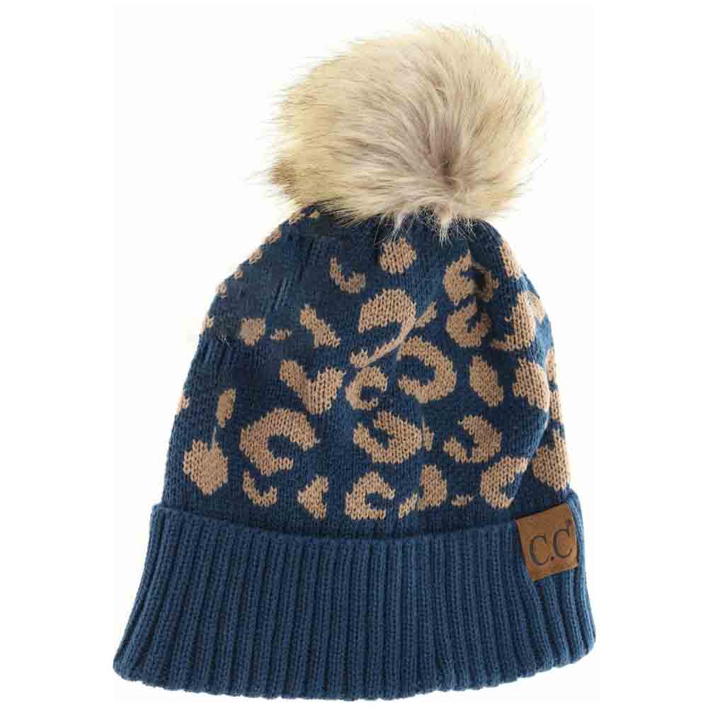 Prussian Blue Leopard Pattern Fur Pom Beanie offers a sophisticated blend of fashion and function. Designed with a striking leopard print and topped with a plush fur pom, this beanie provides exceptional warmth without compromising style. Its high-quality construction ensures a comfortable fit that locks in heat, making it the perfect accessory to elevate your cold-weather wardrobe with expert flair. 
