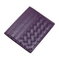 Purple Faux Leather Basket Weave Card Holder Wallet boasts a stylish basket weave design. Made from durable materials, it can securely hold multiple cards and cash while keeping a slim profile. Perfect for those looking for a sophisticated and functional accessory.