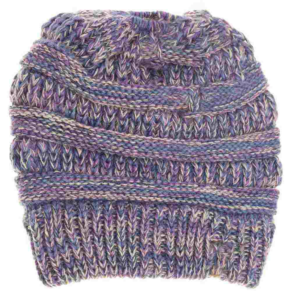 Purple Multi-Tone CC Beanie Tail features expertly crafted knit construction, combining multiple tones for a refined, layered look. Designed for optimal warmth and comfort, it includes a distinctive tail detail that enhances fit and style. This beanie offers a perfect balance of functionality and sophistication, making it an essential accessory for colder seasons and outdoor activities. 