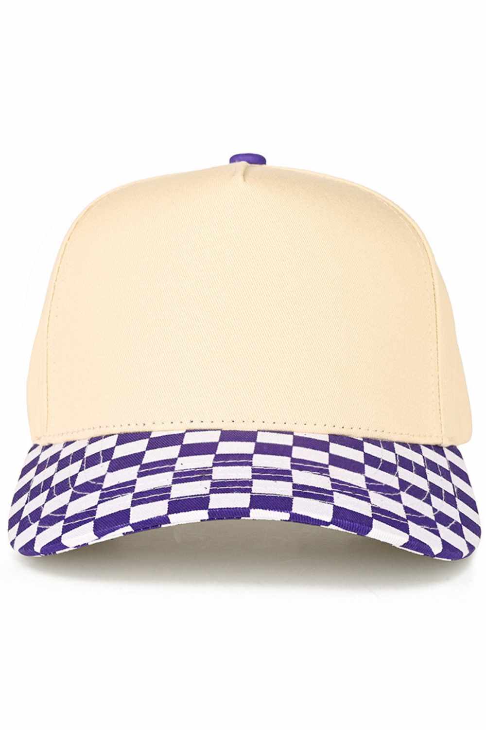 Purple Classic checkboard pattern meets modern style with this two-tone canvas trucker hat from C.C. Crafted from 100% cotton for breathable comfort, this snapback design offers a one-size-fits-all fit with a 22.5" circumference. The structured canvas construction and contrasting color blocking create an effortlessly cool look perfect for casual outings, outdoor adventures, or everyday wear. Adjustable snapback closure ensures a secure, customizable fit for all head sizes. Made in Vietnam with quality craft