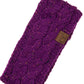 Purple Cozy up with the C.C Chunky Knit Confetti Sherpa Lined Headband, the perfect blend of warmth and style. Crafted from 100% acrylic, this headband features a chunky knit exterior with a soft sherpa lining for maximum comfort against your skin. The playful confetti pattern adds a fun pop of color to any winter outfit. One size fits most, making it an easy grab-and-go accessory for chilly days. Whether you're heading out for a quick errand or settling in for the season, this headband keeps you warm witho