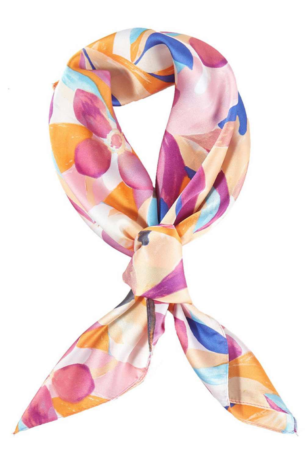 Purple Elevate your summer style with this vibrant Floral Print Square Silky Bandana. Crafted from 100% polyester, this versatile 27.5" x 27.5" scarf offers a luxuriously smooth finish perfect for any season. Wear it as a headscarf, neck accessory, or tie it to your bag for an instant pop of color. The timeless floral design pairs effortlessly with casual and dressed-up looks alike. Lightweight and easy to care for, it's your go-to accessory for adding flair to any outfit.