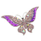 Purple Glass Crystal Butterfly Pin Brooch is expertly crafted with sparkling glass crystals, adding a touch of elegance and sophistication to any outfit. With its timeless butterfly design, this tasteful accessory is perfect for any occasion. Enhance your ensemble with a touch of shimmer and charm.