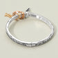Madeline Love Three Tone FAITH Message Cross Medal Angel Wing Charm Stretch Bracelet - Bracelets - extra
