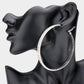 Madeline Love AB, Silver Rhinestone Hoop Earrings