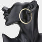 Madeline Love Clear, Gold Crystal Rhinestone Hoop Earrings