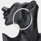 Madeline Love AB, Silver Crystal Rhinestone Hoop Earrings